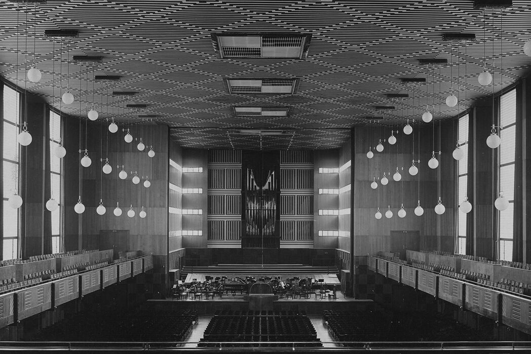 Innenansicht der Stadthalle Magdeburg vom 24. Mai 1928