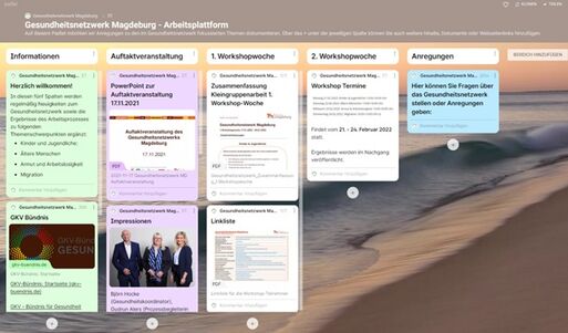 Bild vergrößern: Digitale Arbeitsplattform fr alle Mitwirkenden des Gesundheitsnetzwerk Magdeburg