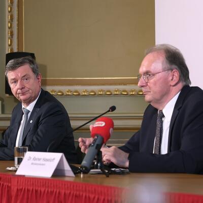 Magdeburgs Oberbürgermeister Dr. Trümper und Ministerpräsident Dr. Haseloff