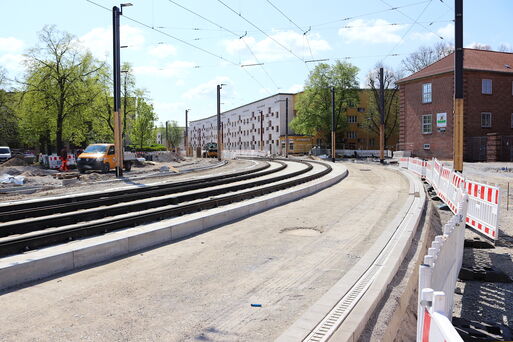 Bild vergrößern: Neue Magdeburger Verkehrsanlage Richtung Cracauer Strae
