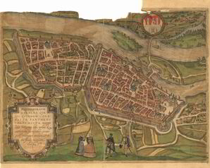 Bild vergrößern: Historischer Stadtplan um 1574