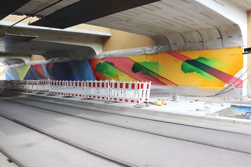 Kunstprojekt auf der Tunnelbaustelle vorgestellt
