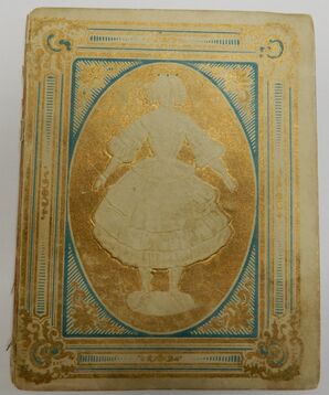Bild vergrößern: Allerliebstes Puppen-Kochbuch fr kleine Mdchen, hrsg. von Marianne Natalie, um 1850, mit Besitzvermerk von Selma Budenberg (1853-1931)