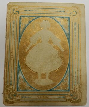 Bild vergrößern: Allerliebstes Puppen-Kochbuch für kleine Mädchen, hrsg. von Marianne Natalie, um 1850, mit Besitzvermerk von Selma Budenberg (1853-1931)