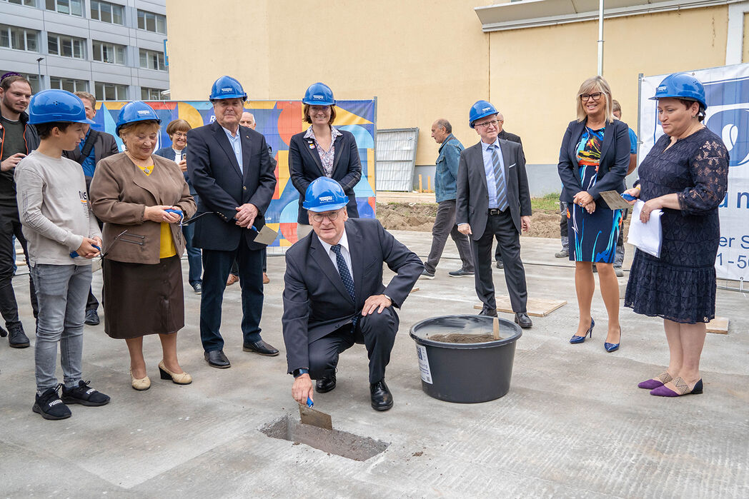 Ministerpräsident Sachsen-Anhalts, Dr. Haseloff, Grundsteinlegung Synagoge