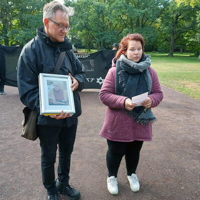 Projektgruppe »Tagebuch der Gefühle« am Tag des Friedhofs 2022 in Magdeburg