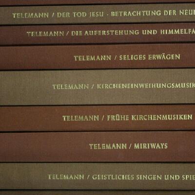 Teaser: Telemann-Zentrum I Bücherrücken Telemannausgabe