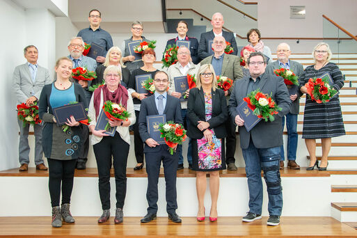 Bild vergrößern: Verdienstvolle Einwohner 2022 im Rathaus Magdeburg