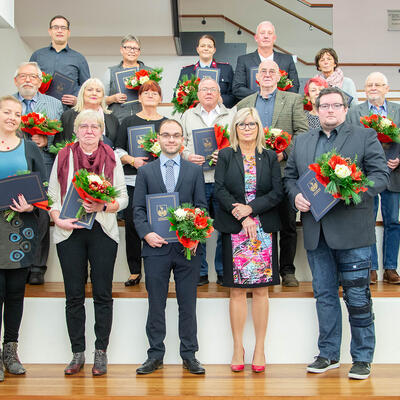 Verdienstvolle Einwohner 2022 im Rathaus Magdeburg