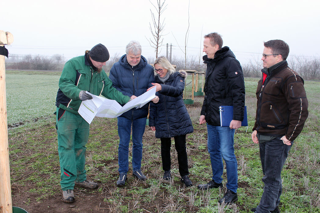 Ortsbegehung am Baumhain in Diesdorf © Landeshauptstadt Magdeburg, Annekathrin Thurm