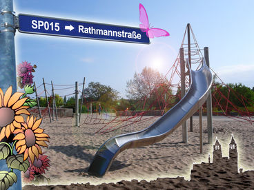 Bild vergrößern: SP015 Spielplatz Rathmannstraße/Seilpyramide