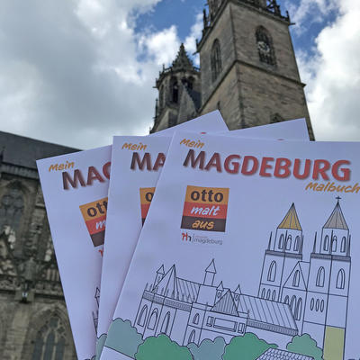 Zum Kindertag wird das neue Magdeburg-Malbuch veröffentlicht©Magdeburg Marketing