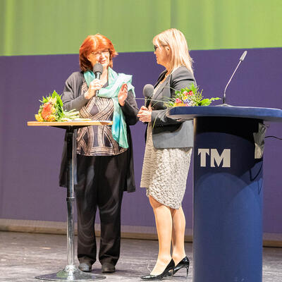 Kinderbeauftragte Magdeburg Katrin Thäger und Oberbürgermeisterin Simone Borris