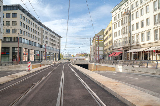 Oberbrgermeisterin Simone Borris erffnet den City-Tunnel