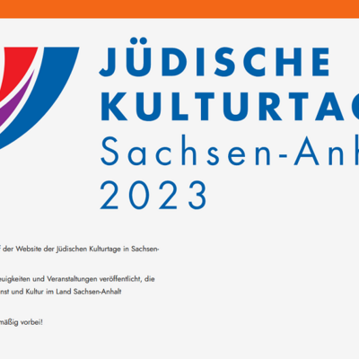  Jüdische Kulturtage Sachsen-Anhalt 2023 I Logo (Teaser)