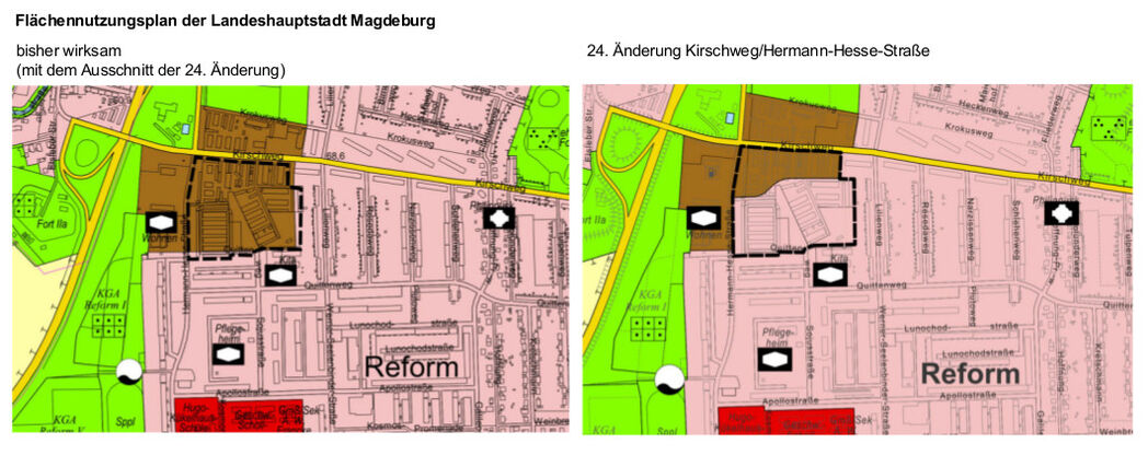 Planausschnitt vorher nacher