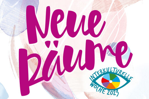 Flyer zur Interkulturellen Woche 2023 unter dem Motto "Neue Rume"