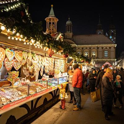 Lebkuchenstand auf dem Magdeburger Weihnachtsmarkt