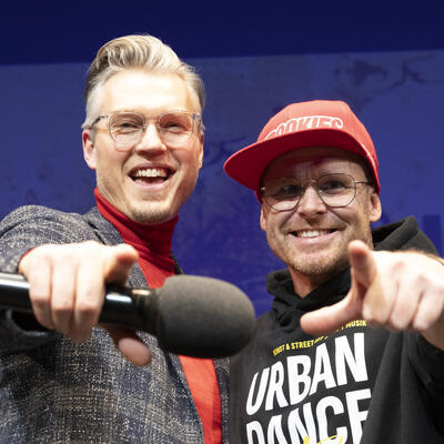 Holger Salmen und Nils Klebe beim Kick-Off Urban Dance Festival 2024 Magdeburg