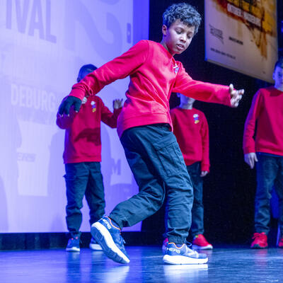 Kinder Breakdance-Performance Kick-Off Urban Dance Festival 2024 Magdeburg
