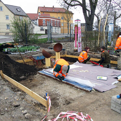 Bau des Städtegartens auf der Landesgartenschau in Bad Dürrenberg_17