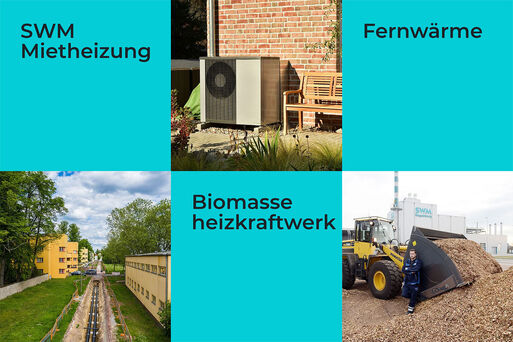 Bild mit Wärmepumpe, Fernwärme und Holzpellets