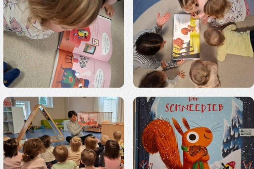 Bilderbuchbetrachtung im Mimmelitt