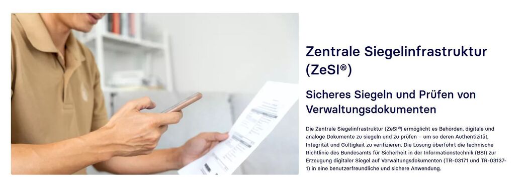 Zentrale Siegelinfrastruktur App