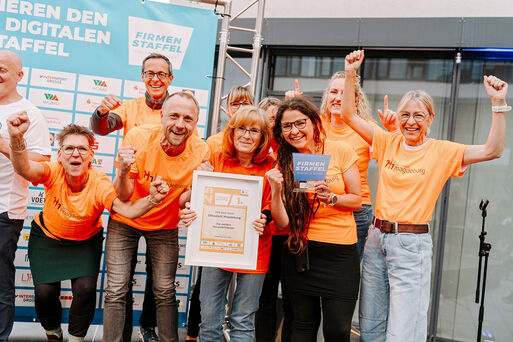 Das Team der Landeshauptstadt Magdeburg als Gesamtsieger "Meiste Kilometer"