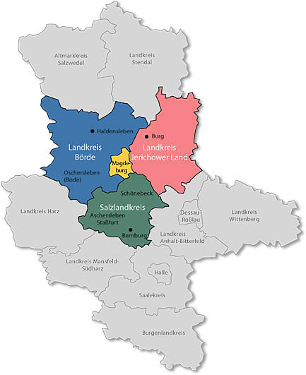 Karte der Region